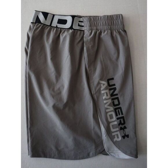 Under Armour 1373727-066 Men's Sz L Gray/White UA Elevated Woven Graphic Shorts - Picture 6 of 7